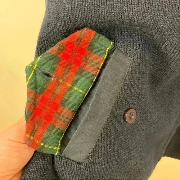 Men's Zip Front Cardigan Sz.XL Plaid Lined Eclectic Grandpa Preppy-England - Picture 4 of 7